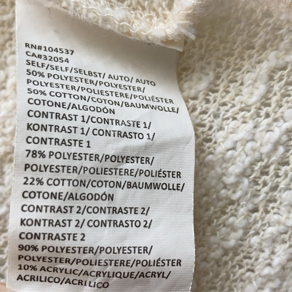 Anthropologie Cream Tiny Open Front Drape Cardiga… - image 7